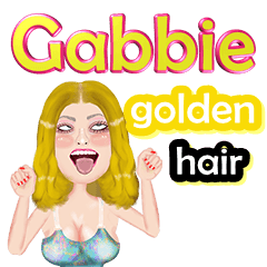 Gabbie - golden hair - Big sticker