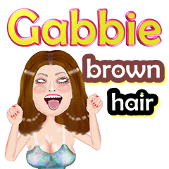 Gabbie - brown hair - Big sticker