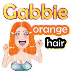 Gabbie - orange hair - Big sticker