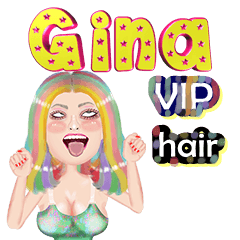 Gina - VIP hair - Big sticker