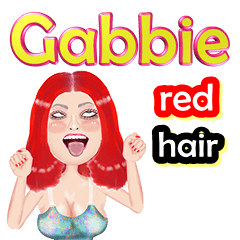 Gabbie - red hair - Big sticker