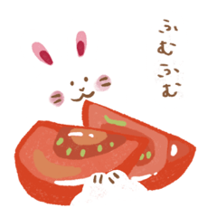 rabbit with breakfast and cute reply