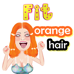 Fit - orange hair - Big sticker