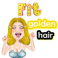Fit - golden hair - Big sticker