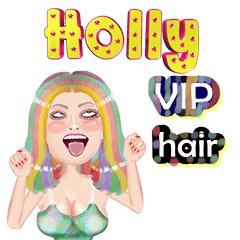 Holly - VIP hair - Big sticker