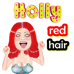 Holly - red hair - Big sticker
