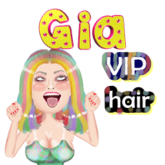Gia - VIP hair - Big sticker