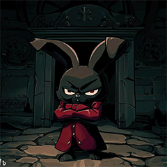 Dark and sinister rabbit stickers