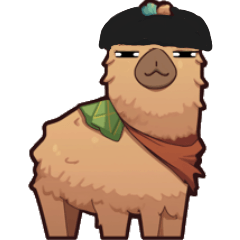 cute camel with money and bangs