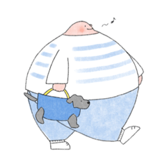 A chubby man with stripes (English ver.)