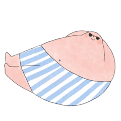 A chubby man with stripes (Japanese)