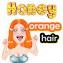 Honey - orange hair - Big sticker