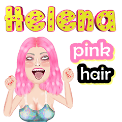 Helena - pink hair - Big sticker