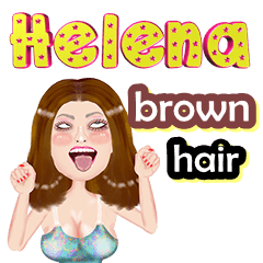 Helena - brown hair - Big sticker