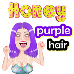 Honey - purple hair - Big sticker