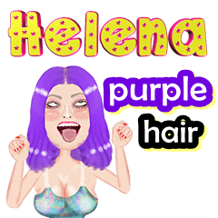 Helena - purple hair - Big sticker