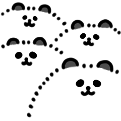 Moving panda Sticker(fluffy)