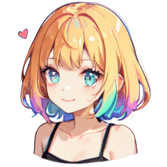 AI drawing stickers!(anime girl-emotion)