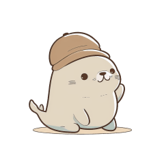 seal love hat sticker