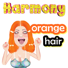 Harmony - orange hair - Big sticker