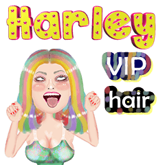 Harley - VIP hair - Big sticker