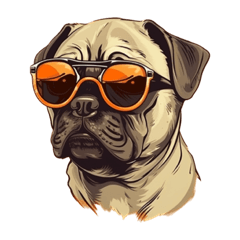 Cool dog sunglasses stamp1
