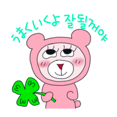 Cute pink bear Madda(Korean-Japanese)