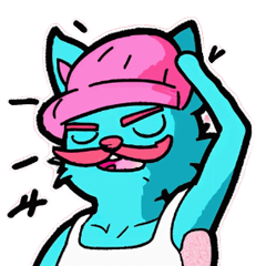 Vaseline Blue Cat – LINE stickers | LINE STORE