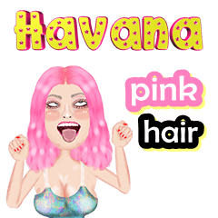 Havana - pink hair - Big sticker