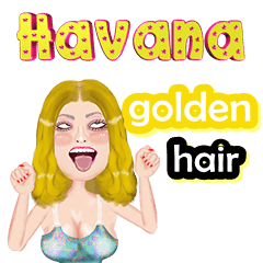 Havana - golden hair - Big sticker