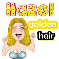 Hazel - golden hair - Big sticker