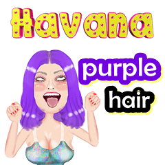 Havana - purple hair - Big sticker