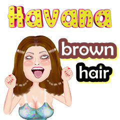 Havana - brown hair - Big sticker