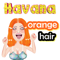 Havana - orange hair - Big sticker