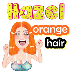 Hazel - orange hair - Big sticker
