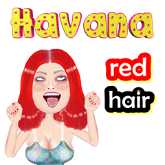 Havana - red hair - Big sticker