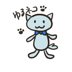 青リボン白猫
