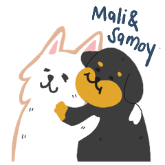 mali and samoyed