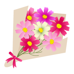 幸せを運ぶ季節の花束