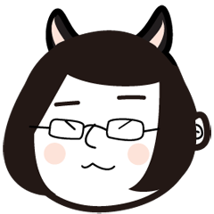 黑貓眼鏡女子動態貼圖