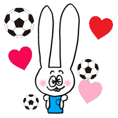 We love soccer! Lightblue ver.