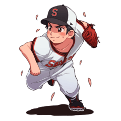 安安你好我是安安-棒球員貼圖001
