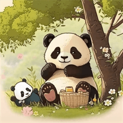 "熊貓狂歡" 可愛熊貓貼圖 - 8