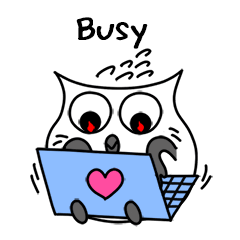 Busy white owl