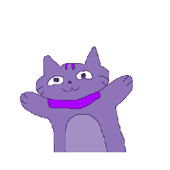 Pixel Sketchy Purple Cat