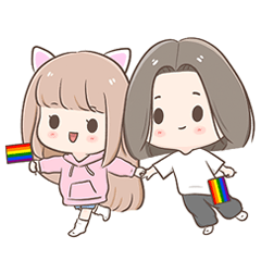 Lesbian Couple - LINE スタンプ | LINE STORE