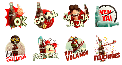 Happiness Coca-Cola Stickers