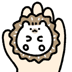 move cute hedgehog Sticker