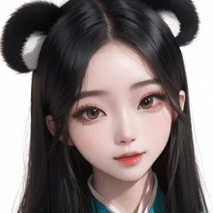 lovely cutie panda girl