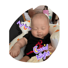 兒子打招呼